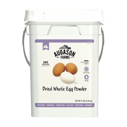 Whole Egg Powder Emergency Food Supply — 11-Pound Pail (4 Gallons), 383 Servings
